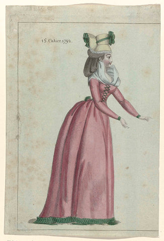 Journal de la Mode et du Goût, 20 July 1792, 15th notebook, pl. 1, A.B. Duhamel (possibly), 1792 Canvas Print