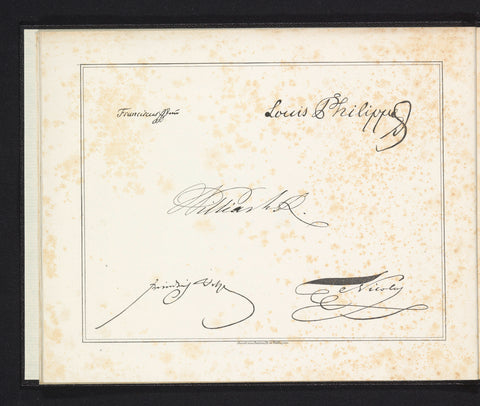 Signatures of the five princes, 1830, anonymous, 1830 Canvas Print