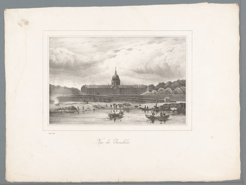 View of the Hôtel des Invalides from the Seine, Jules David (1829-1886), 1828 Canvas Print