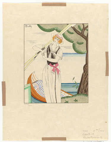 Sports and Entertainment, Draw on Japan, 1920, No. 901/1000, anonymous, 1920 Canvas Print