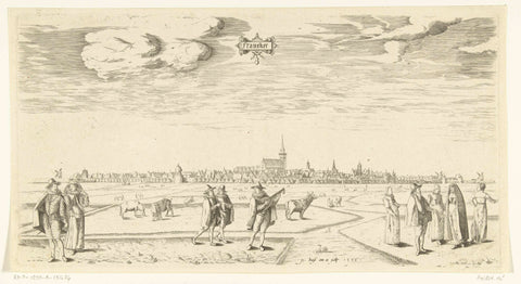 View of Franeker 1598, Pieter Bast, 1598 Canvas Print