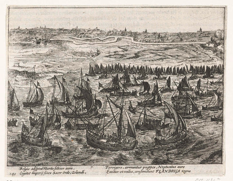 The fleet landing at Philippine (left sheet), 1600, anonymous, 1613 - 1615 Canvas Print