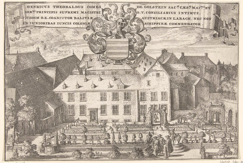 View of Jungen Biesen Castle, Romeyn de Hooghe, 1700 Canvas Print