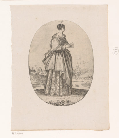 Lady dressed according to the fashion of circa 1620, Jean Picart, c. 1625 Canvas Print