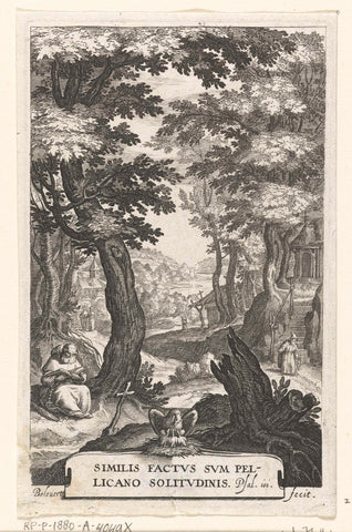 Landscape with Hermits, Boëtius Adamsz. Bolswert, 1590 - 1633 Canvas Print