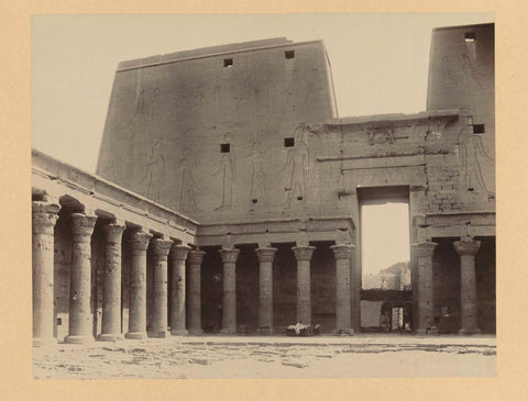 Remains of the temple at Edfon, Pascal Sébah, c. 1895 - c. 1915 Canvas Print