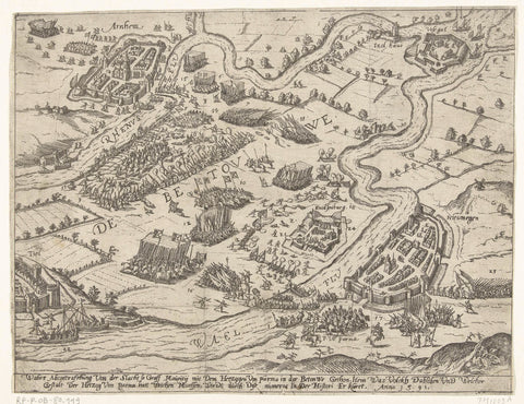 Ontzet van Knodsenburg, 1591, anonymous, 1591 - 1593 Canvas Print