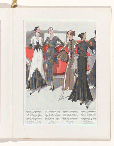 Art - Goût - Beauté, Feuillets de l' élégance féminine, Novembre 1931, No. 135, 12e Année, p. 7, R. Drivon, 1931 Canvas Print