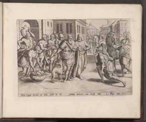 Uria door David teruggeroepen uit de oorlog, Johann Sadeler (I) (attributed to), 1579 Canvas Print