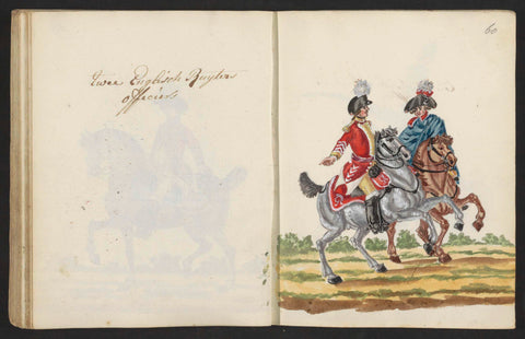 Uniform of English cavalry, S.G. Casten, 1795 - 1796 Canvas Print