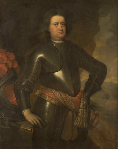 Portrait of a Military Officer, Johannes Vollevens (I), 1670 - 1728 Canvas Print