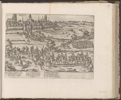 Truchsess goes to Delft, 1584, Frans Hogenberg, 1587 - c. 1591 Canvas Print