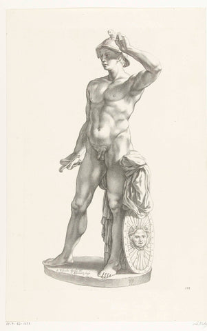 Naked gladiator, Cornelis Bloemaert (II), c. 1636 Canvas Print