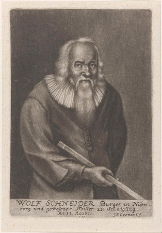 Portrait of Wolf Schneider, Johann Friedrich Leonard, 1671 Canvas Print