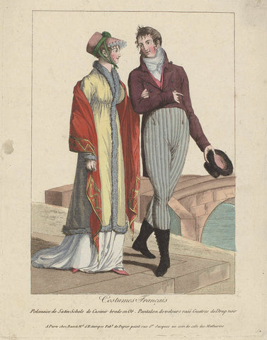 Costumes Français, 1799 : Polonaise de Satin (...), anonymous, c. 1799 Canvas Print