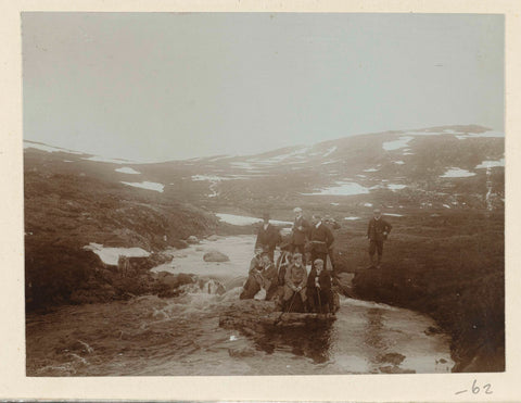 The company rests on a rock above a mountain in the Harz, Geldolph Adriaan Kessler, c. 1903 Canvas Print