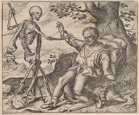 Fable of the Old Man and Death, Aegidius Sadeler, 1608 Canvas Print