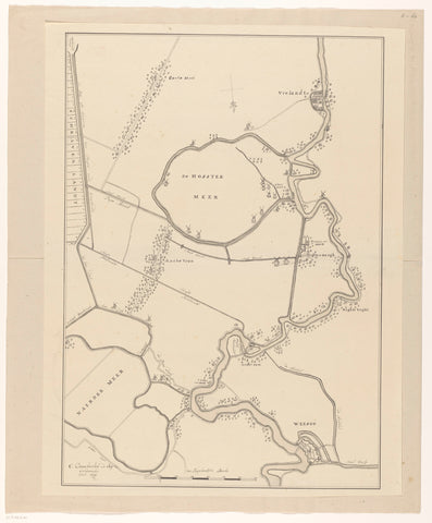 Map of part of the Gooi, Cornelis Danckerts de Rij (II), 1636 - 1799 Canvas Print