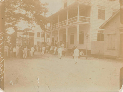 Street scene in Paramaribo, anonymous, 1903 Canvas Print