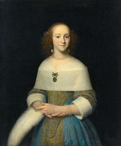 Portrait of a Young Lady, Isaack Luttichuys, 1656 Canvas Print