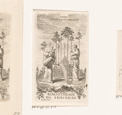 Ex libris of the Französisches Seminary in Berlin, Daniel Nikolaus Chodowiecki, 1772 Canvas Print