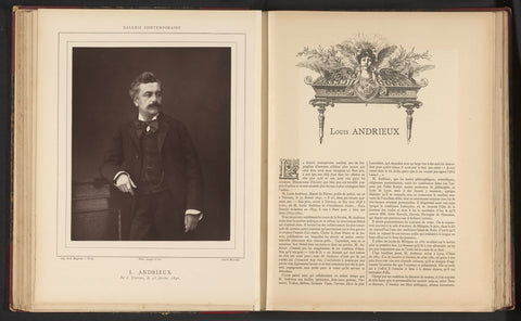 Portrait of Louis Andrieux, Ferdinand Mulnier, c. 1876 - in or before 1879 Canvas Print