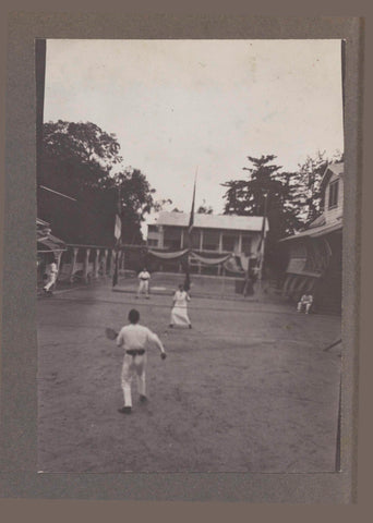 Tennis match, anonymous, 1912 Canvas Print