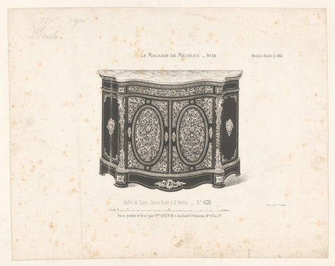 Cabinet, anonymous, 1832 - 1877 Canvas Print