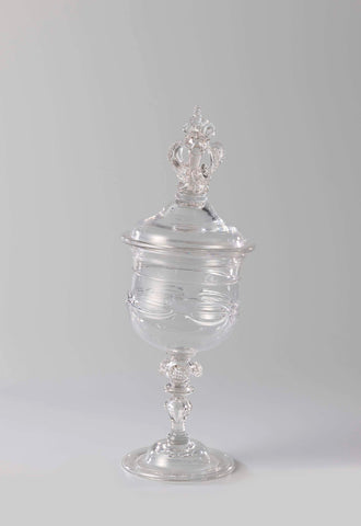 Jar with lid, crowned, anonymous, c. 1800 - in or before 1885 Canvas Print