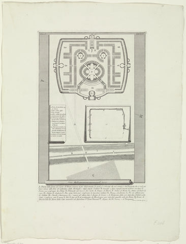 Map of the Castra Praetoria in Rome, Giovanni Battista Piranesi, c. 1756 - c. 1757 Canvas Print