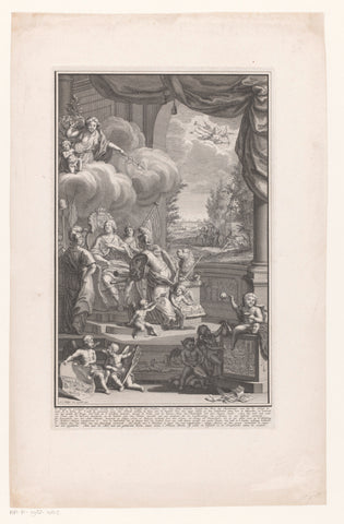 Allegory of the elevation of William IV, Prince of Orange-Nassau, to hereditary stadtholder, Jan Caspar Philips, 1753 Canvas Print