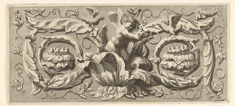 Frisian with putto and birds, René Lochon, 1651 Canvas Print