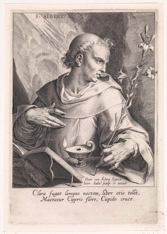 Saint Albertus, Johann Sadeler (I), 1560 - 1600 Canvas Print