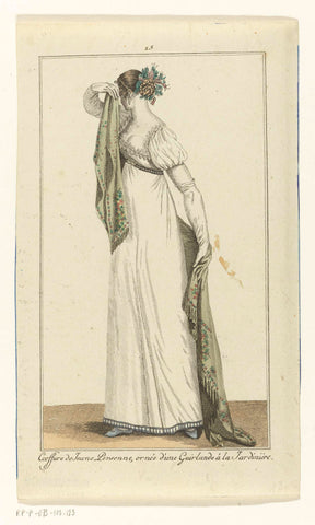 Elegantia, or magazine of fashion, luxury and taste for ladies, July 1807, No. 15 : Coeffure de Jeune Personne,..., anonymous, 1807 Canvas Print