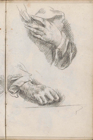 Hands, Petrus Johannes van Reysschoot, 1710 - 1772 Canvas Print