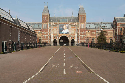 Cycle path in Museumstraat seen towards closed Passage, 2007 Canvas Print