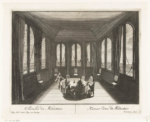 Chamber of the mediator in the Huis ter Nieuburch in Rijswijk, 1697, Jan van Vianen, 1697 Canvas Print