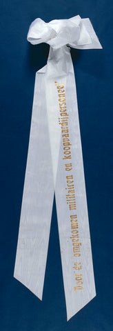 Ribbon 'Voor dekilled militairen en koopvaardij personeel', anonymous, 2000 Canvas Print