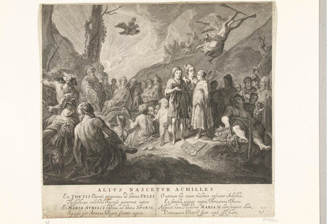 Tableau vivant with the wedding of Peleus and Thetis, 1642, Pieter Nolpe, 1642 Canvas Print