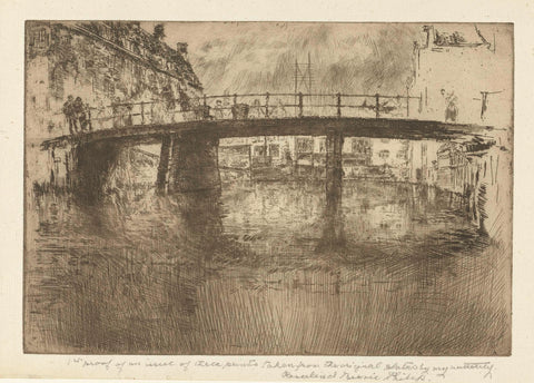 Bridge in Amsterdam, James Abbott McNeill Whistler, 1889 Canvas Print