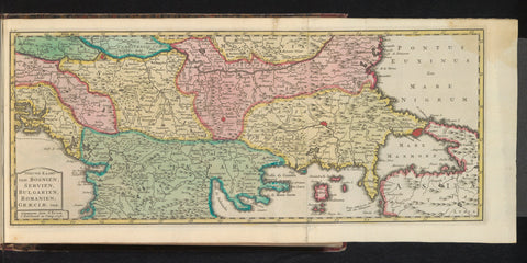 Map of the Balkans, anonymous, 1738 Canvas Print