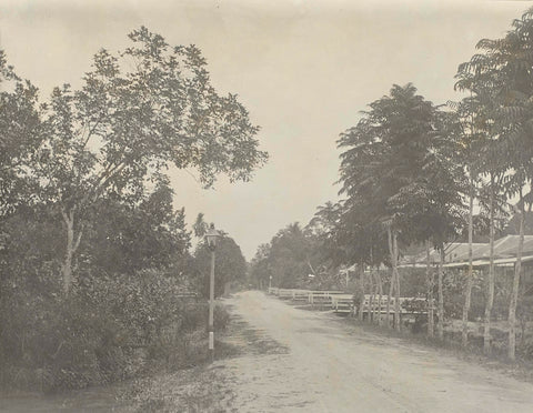 Road through a village, anonymous, 1903 - 1907 Canvas Print