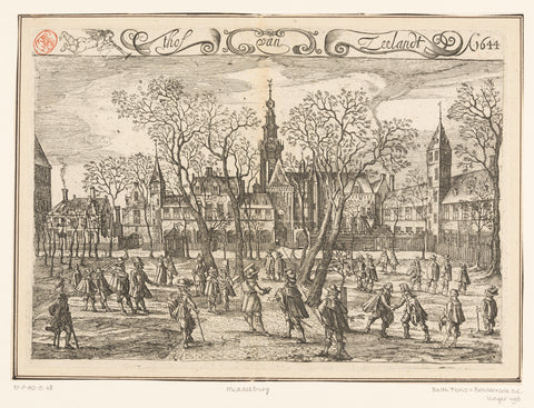 Het Hof van Zeeland te Middelburg, 1644, Balthasar Florisz. of Berckenrode, 1644 Canvas Print