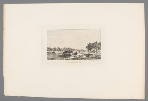 Rivierlandschap, Marcellin de Groiseilliez, 1875 Canvas Print