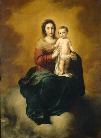 Virgin and Child, Bartolomé Esteban Murillo, 1660 - 1680 Canvas Print