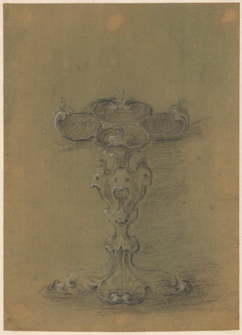 Design for a Condiment Dish, Johannes Lutma (1584-1669) (attributed to), c. 1640 - c. 1650 Canvas Print