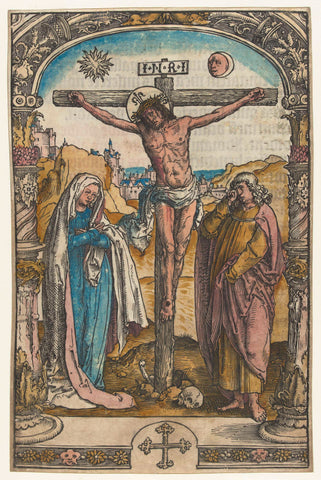 Christus aan het kruis, Lucas van Leyden (attributed to), 1514 Canvas Print