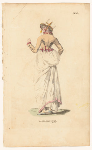 Magazine of Female Fashions of London and Paris. No. 16: Paris, May , 1799, Richard Phillips, 1799 Canvas Print