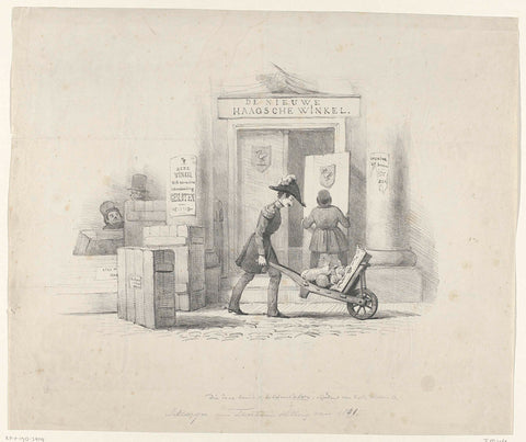 Cartoon at the exhibition of living masters in The Hague, 1839, anonymous, 1839 Canvas Print