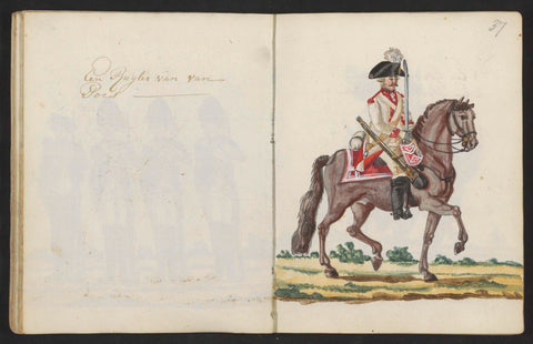 Uniform of a rider of Van Poes, S.G. Casten, 1795 - 1796 Canvas Print